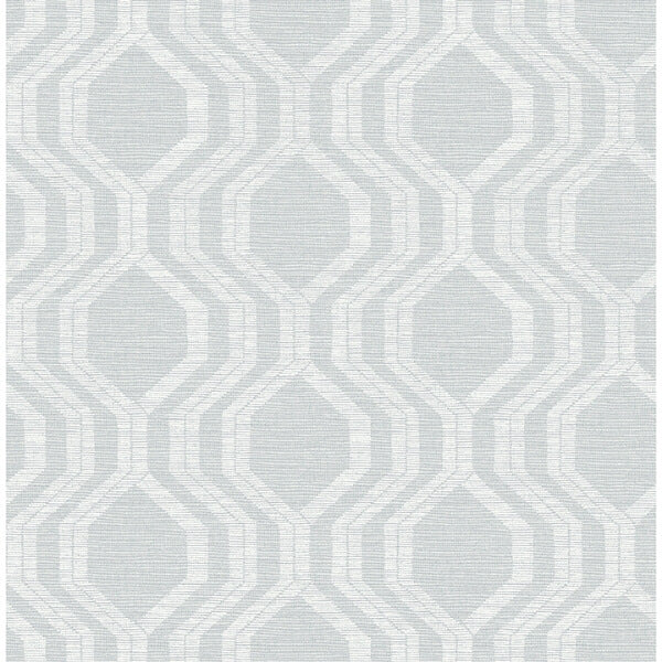 Burton Pewter Modern Ogee Wallpaper