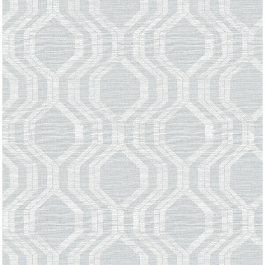Burton Pewter Modern Ogee Wallpaper