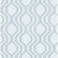 Burton Light Blue Modern Ogee Wallpaper