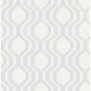 Burton Silver Modern Ogee Wallpaper