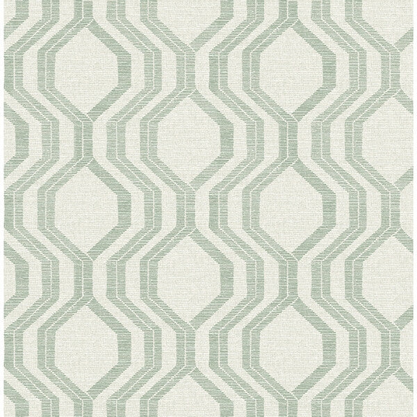 Burton Green Modern Ogee Wallpaper