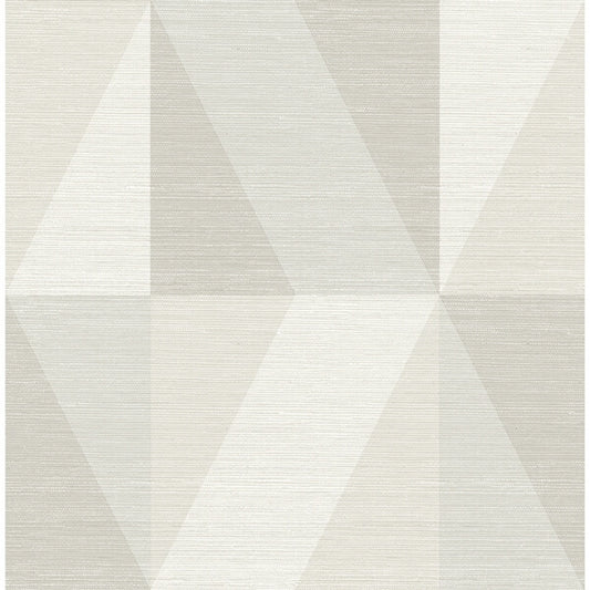 Winslow Bone Geometric Faux Grasscloth Wallpaper