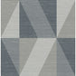 Winslow Slate Geometric Faux Grasscloth Wallpaper