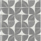 Baxter Charcoal Semicircle Mosaic Wallpaper