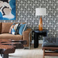 Baxter Charcoal Semicircle Mosaic Wallpaper