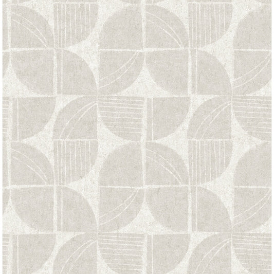Baxter Bone Semicircle Mosaic Wallpaper