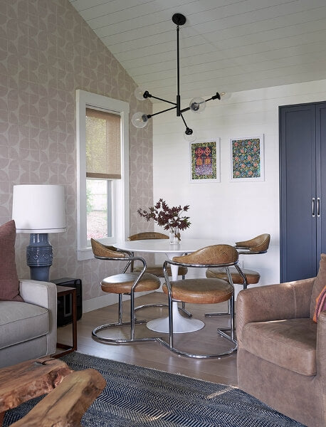 Baxter Bone Semicircle Mosaic Wallpaper