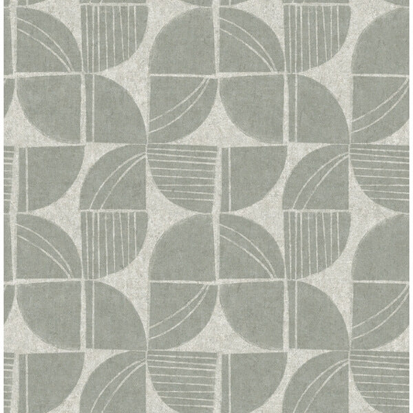 Baxter Sea Green Semicircle Mosaic Wallpaper
