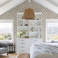 Baldwin Taupe Shibori Stripe Wallpaper