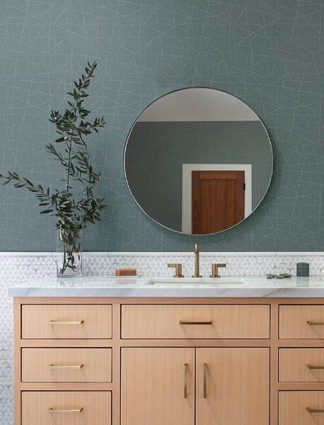 Alcott Slate Dotted Wallpaper