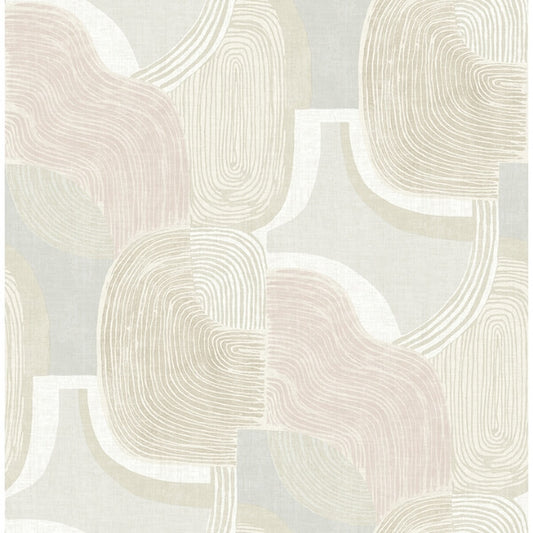 Hollace Mauve Geometric Wallpaper