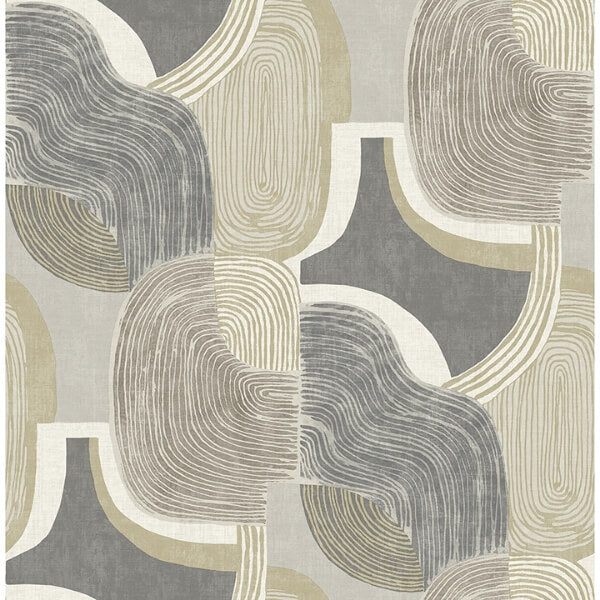 Hollace Slate Geometric Wallpaper