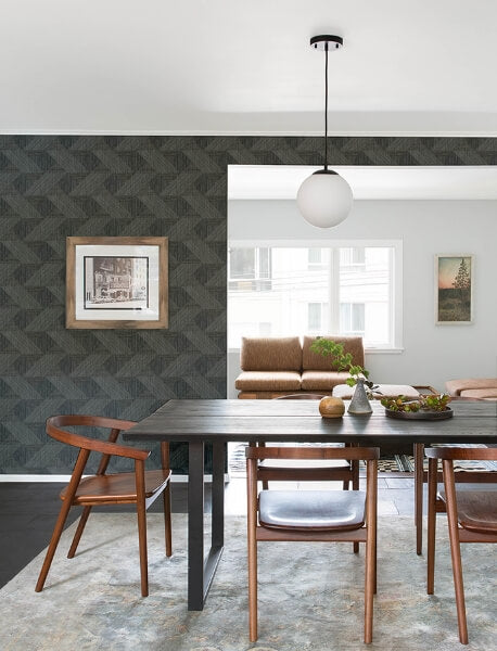 Presley Black Tessellation Wallpaper