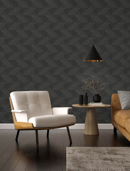 Presley Black Tessellation Wallpaper