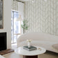 Harlow Champagne Curved Contours Wallpaper