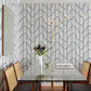 Harlow Indigo Curved Contours Wallpaper