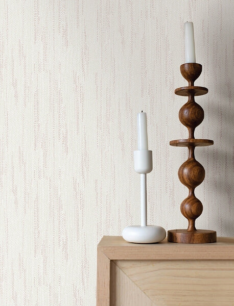 Baris Rose Gold Stipple Stripe Wallpaper
