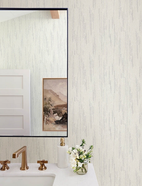 Baris Silver Stipple Stripe Wallpaper