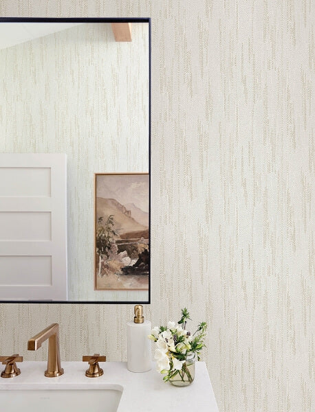 Baris Gold Stipple Stripe Wallpaper