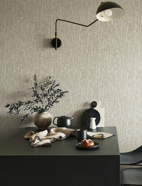 Corliss Neutral Beaded Strands Wallpaper
