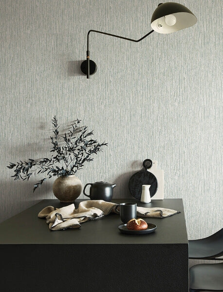Corliss Light Grey Beaded Strands Wallpaper