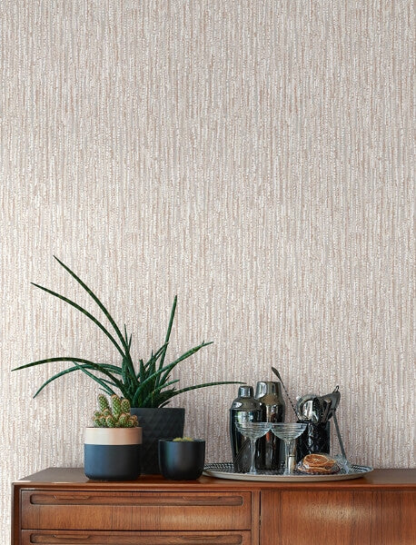 Corliss Blush Beaded Strands Wallpaper
