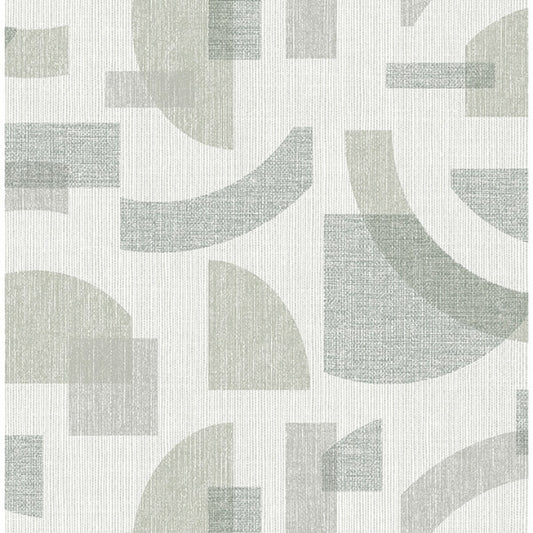 Fulton Sea Green Shapes Wallpaper