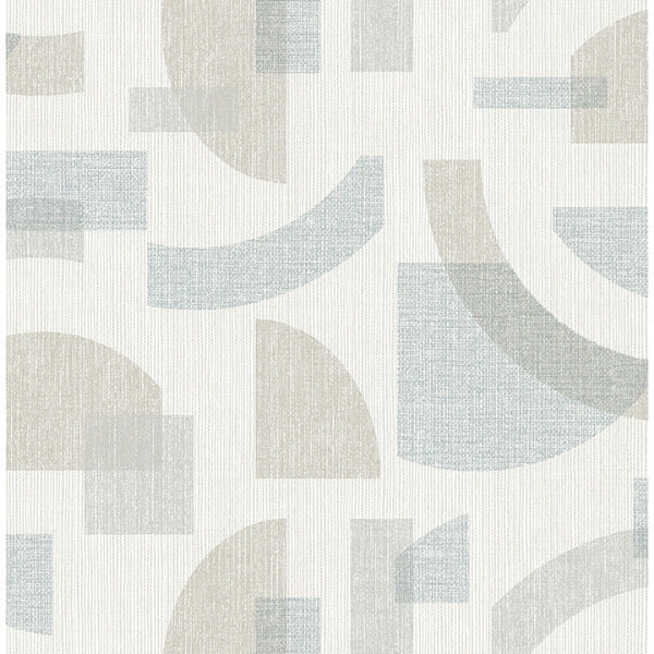 Fulton Light Blue Shapes Wallpaper