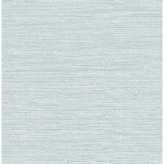 Sheehan Light Blue Faux Grasscloth Wallpaper