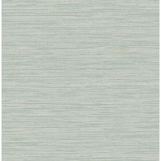 Sheehan Sea Green Faux Grasscloth Wallpaper
