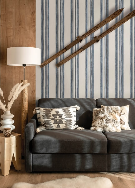 Loom Spun Indigo Wallpaper