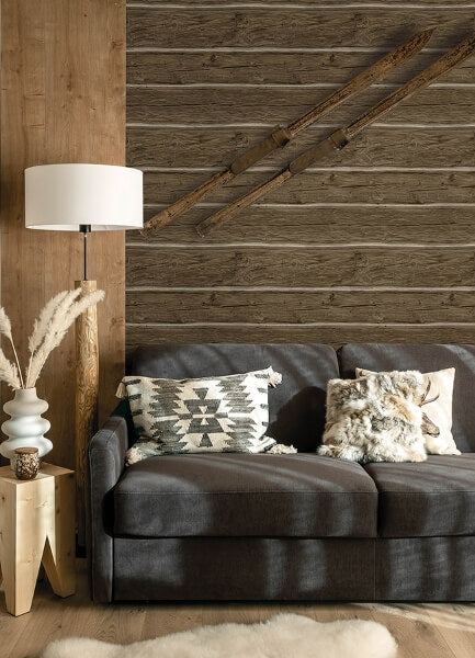 Lodgepole Dark Brown Wallpaper
