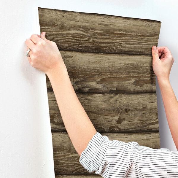 Bunkhouse Mahogany Wallpaper