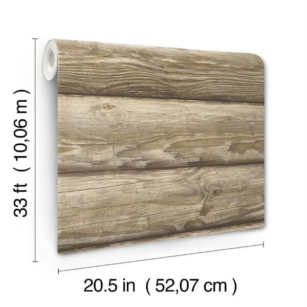 Bunkhouse Light Brown Wallpaper