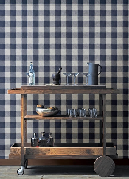 Lumberjack Navy Wallpaper