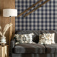 Lumberjack Navy Wallpaper