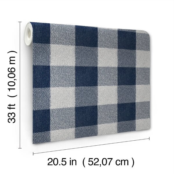 Lumberjack Navy Wallpaper