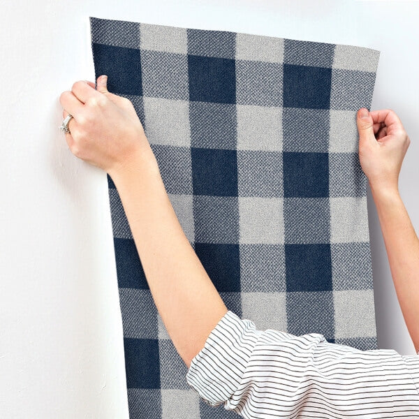 Lumberjack Navy Wallpaper