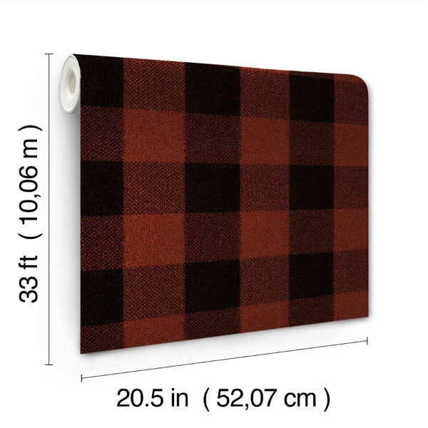 Lumberjack Maroon Wallpaper