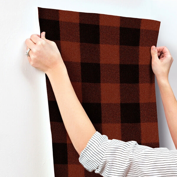 Lumberjack Maroon Wallpaper