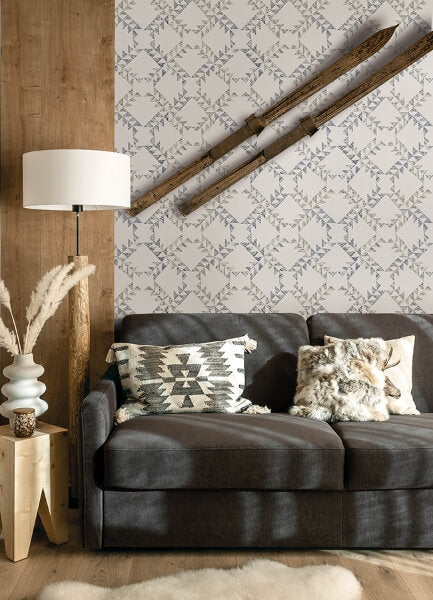 Scrap Quilt Denim Wallpaper