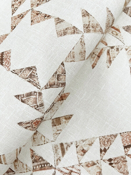 Scrap Quilt Brown Wallpaper