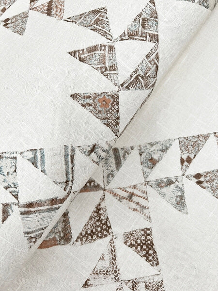 Scrap Quilt Light Brown Wallpaper