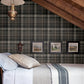Dutton Plaid Charcoal Wallpaper