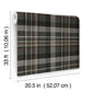Dutton Plaid Charcoal Wallpaper
