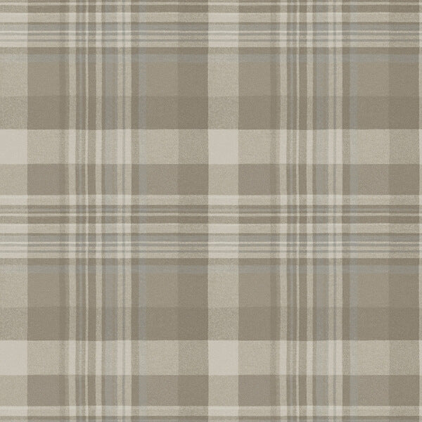 Dutton Plaid Light Brown Wallpaper