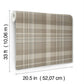 Dutton Plaid Light Brown Wallpaper