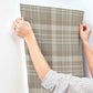 Dutton Plaid Light Brown Wallpaper