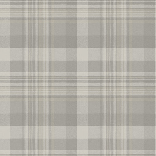 Dutton Plaid Grey Wallpaper