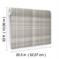 Dutton Plaid Grey Wallpaper